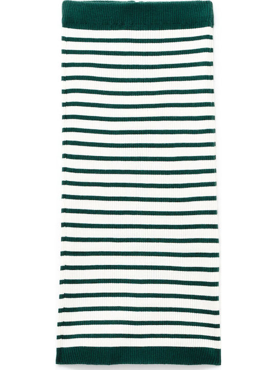 Hoch tailliert Midi Rock Green
