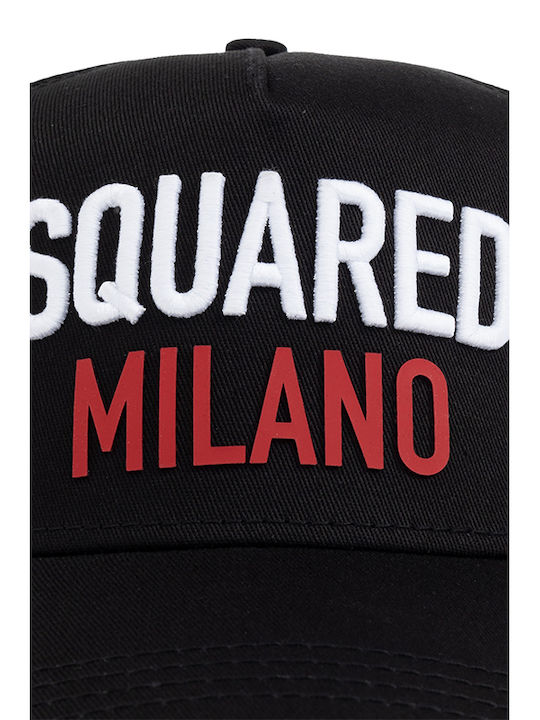 Dsquared2 Milano Baseball Καπέλο Strapback Bcm0917 05c00001 2124 Μαύρο Βαμβακερό