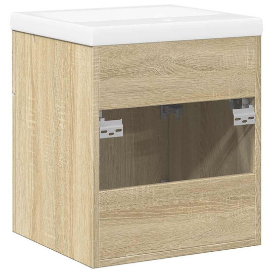 vidaXL Countertop with Sink L41xW38.5xH46cm Brown, Oak