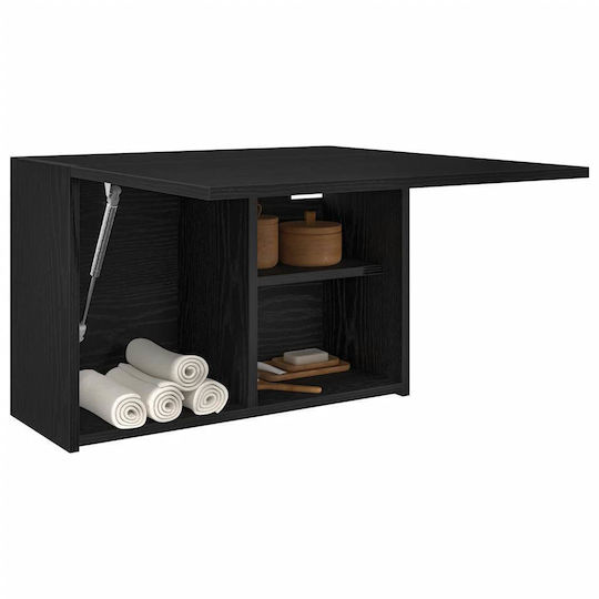 vidaXL Badezimmerschrank B60xT25xH40cm Schwarz