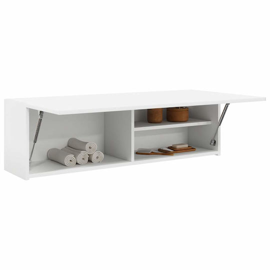 vidaXL Bathroom Cabinet L100xW25xH30cm White