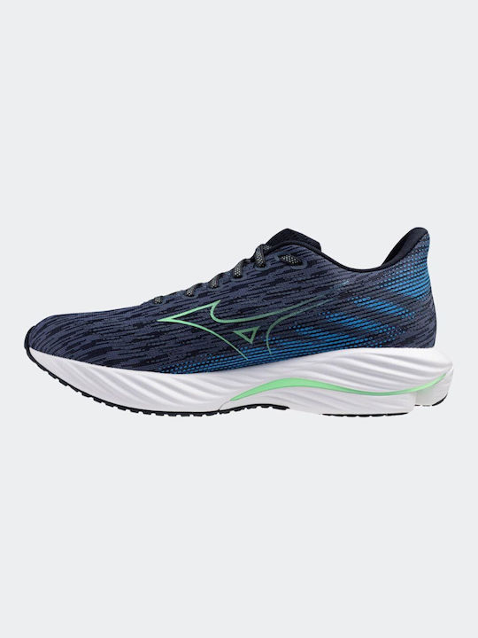 Mizuno Wave Rider 28 Sport Shoes Running Μπλε Χρώμα