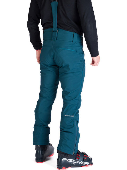 Northfinder NO-3975SNW-526 Men's Trousers for Ski & Snowboard Soft Shell Blue