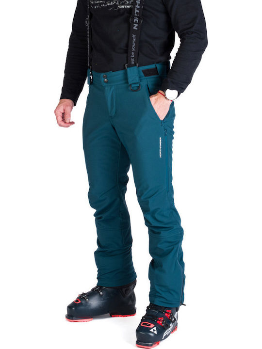 Northfinder NO-3975SNW-526 Men's Trousers for Ski & Snowboard Soft Shell Blue