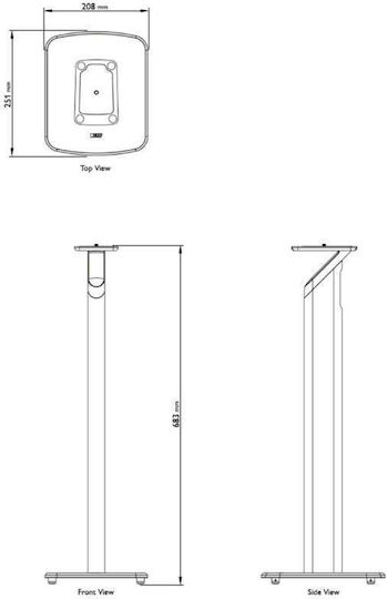 Kef Тонколонни стойки Подов (Двойка) в Черен Цвят