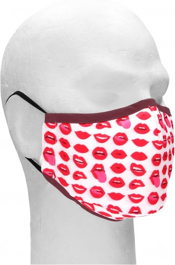 Shots Protective Mask Fabric Red 1pcs