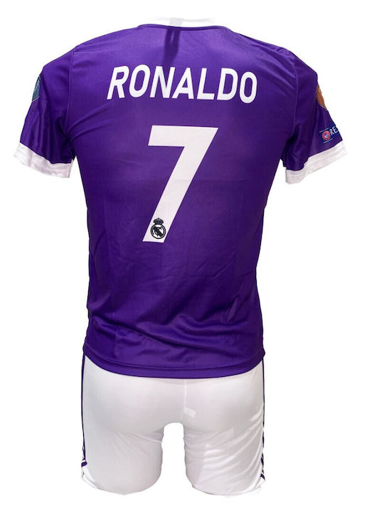Kinder Real Madrid Ronaldo Fußballset Lila Weiß Final Edition UCL 2017 2211-29
