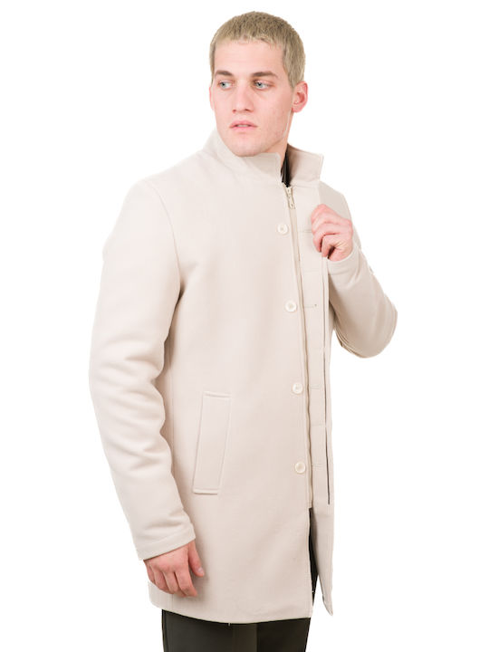 Men's Half Coat Ecru