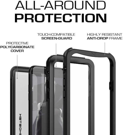 Ghostek Nautical 360 Full Cover Plastic / Silicone 2mm Waterproof Black (iPhone 16 Pro Max)