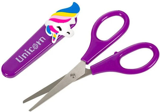 Schere 14cm mit Metallisch Klinge Lila 1Stück