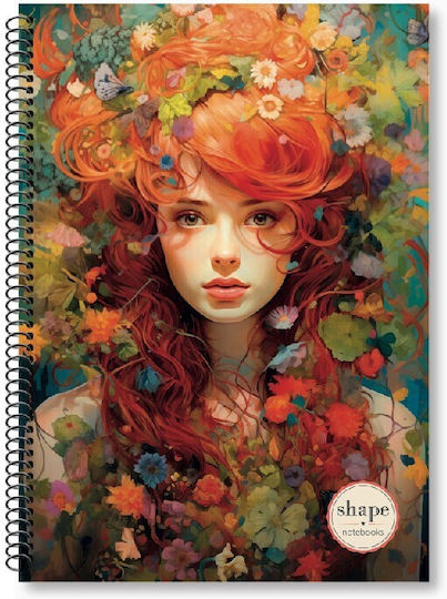 Shape Notebooks Spiral Caiet Cu dungi A4 3 de Subiecte Shape 1buc