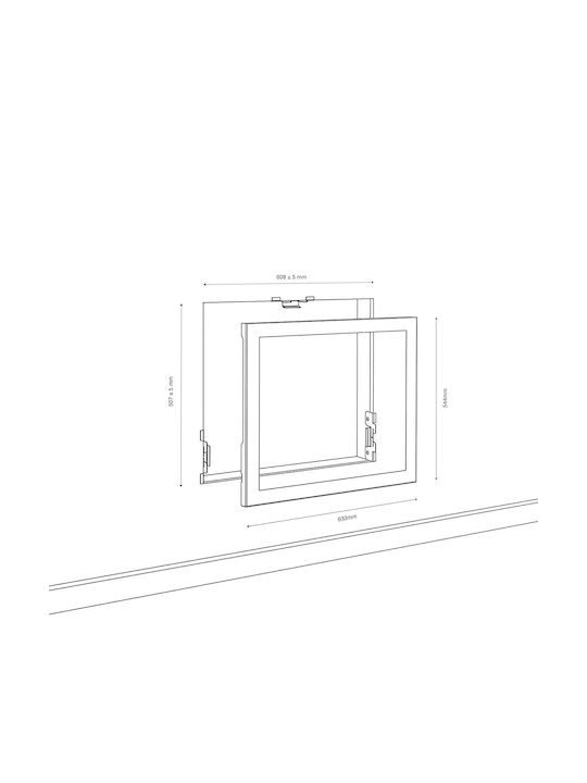 Tagu Powerflame Επιτοίχιο Ηλεκτρικό Τζάκι 1500W 60x50.3cm Μαύρο