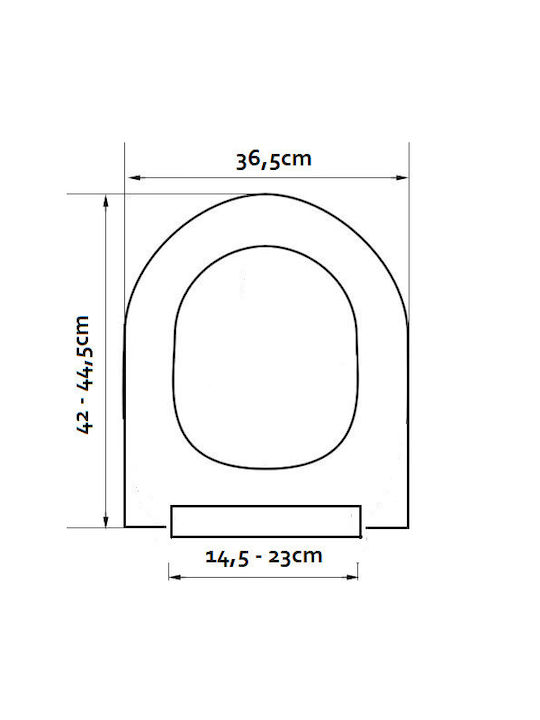 Bega Plast Plastic Toilet Seat White Apollon Reverse 44cm