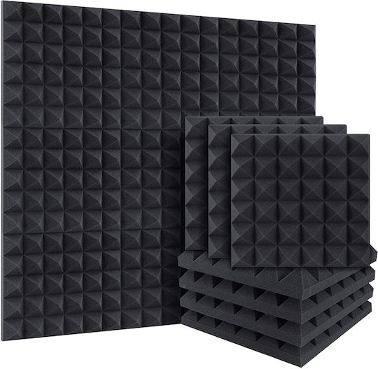 Ichopolis Sound Absorbing Panel 50 Pieces Pyramid Design 30cm x 30cm x 50mm