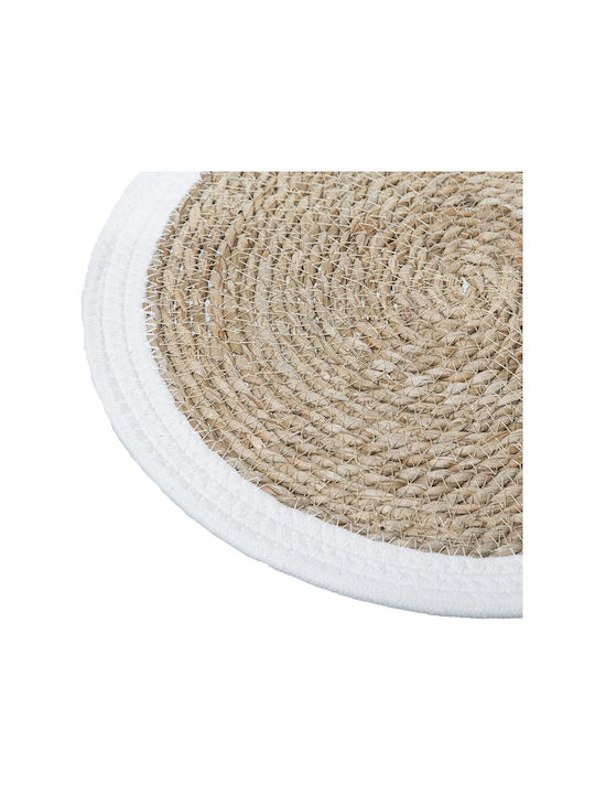 Secret de Gourmet Round Wicker Placemat S-d Happy Pop White 38cm