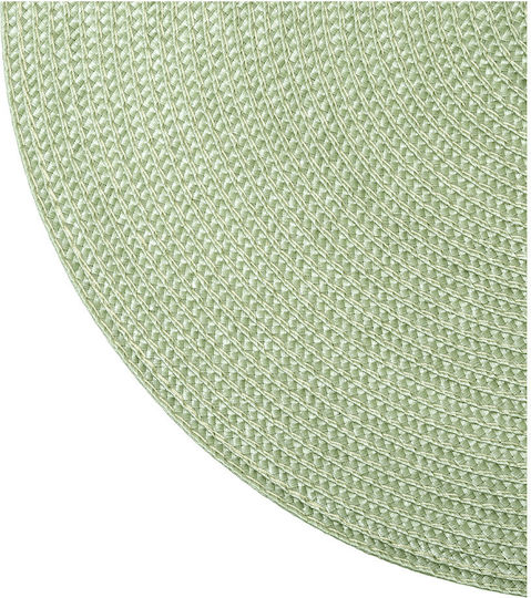 Atmosphera Round Fabric Placemat Green 38cm