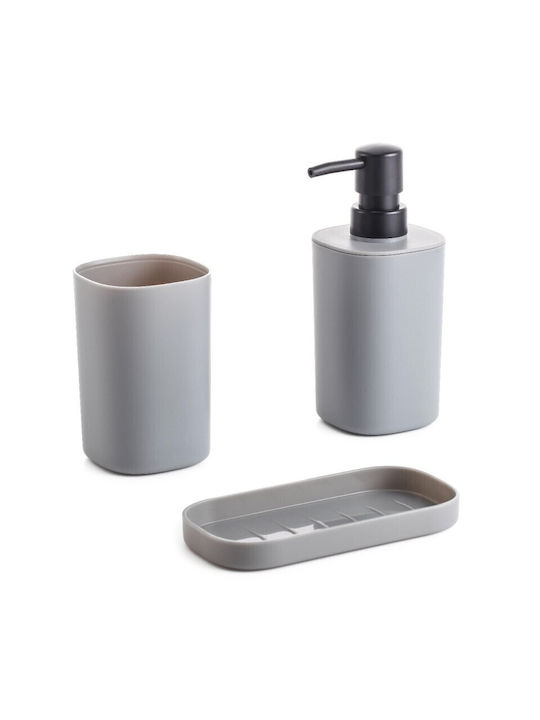 Plastic Bathroom Accessory Set 3pcs