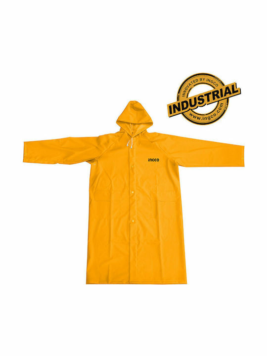 Ingco Waterproof and Windproof Trenchcoat Work Orange Length 120cm.