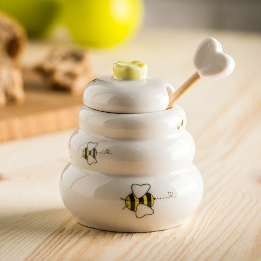 Gadget Master Oală de miere Ceramică Alb 100ml 1pcs
