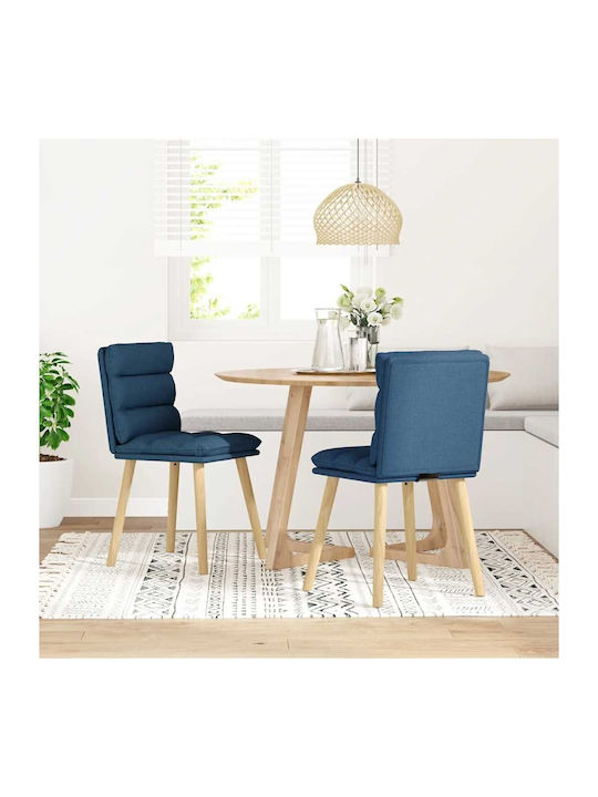 Dining Room Fabric Chair Blue 45x54x86cm 2pcs