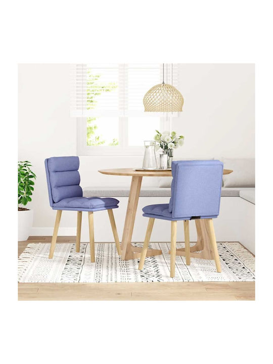 Dining Room Fabric Chair Denim Blue 45x54x86cm 2pcs