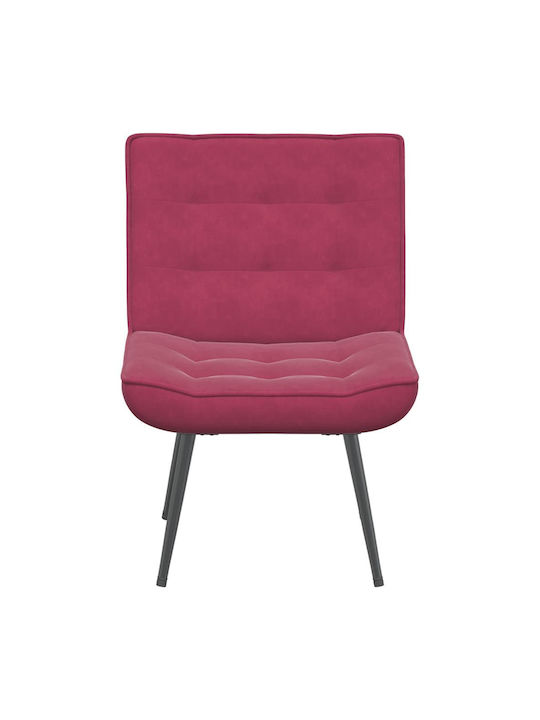 Scaun De Relaxare Cu Puf Din Catifea Roșu Vin 64x74x84cm
