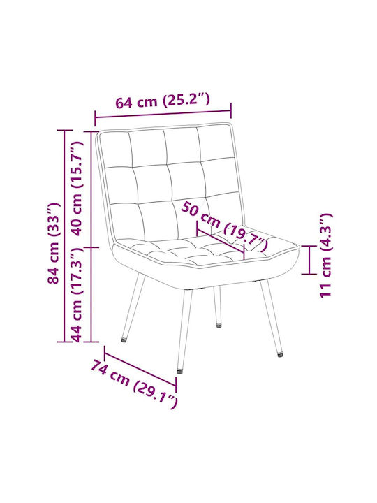 Scaun De Relaxare Cu Puf Din Catifea Roșu Vin 64x74x84cm