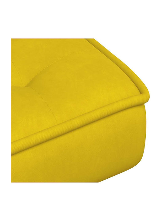 Sessel mit Fußhocker Samt Yellow 64x74x84cm