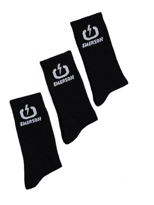 Emerson Unisex High Socks 3pair 242.eu08.03-black Black