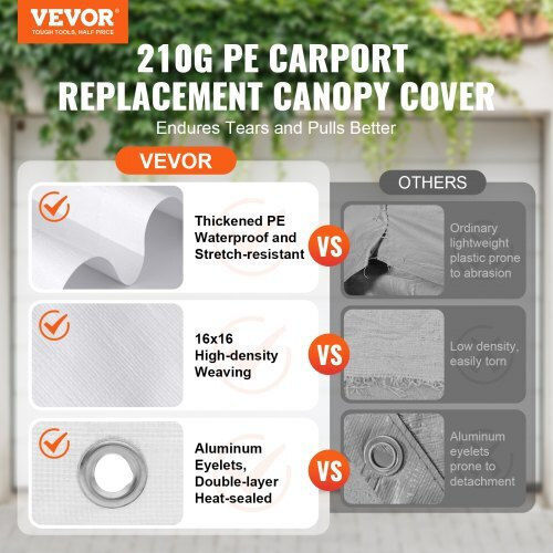 Vevor Cover for Kiosk White 3.048x6.096m