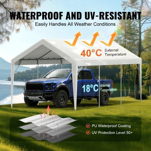 Vevor Cover for Kiosk White 3.048x6.096m