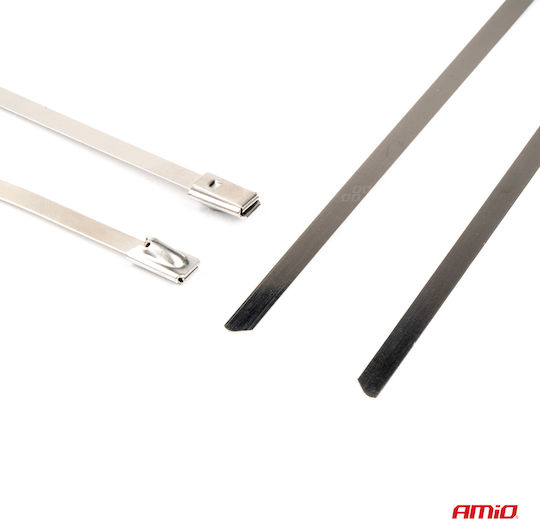 AMiO Δεματικά Καλωδίων Πλαστικά 250mmx4.6mm σε Γκρι χρώμα (100τμχ) (04322)