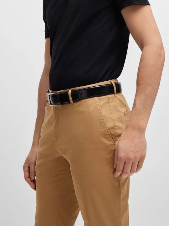 Pantaloni Chino cu Croială Slim Beige