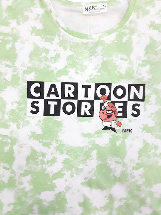 Nek Kids Wear Kids Clothing Set with Shorts Green 2 Pieces