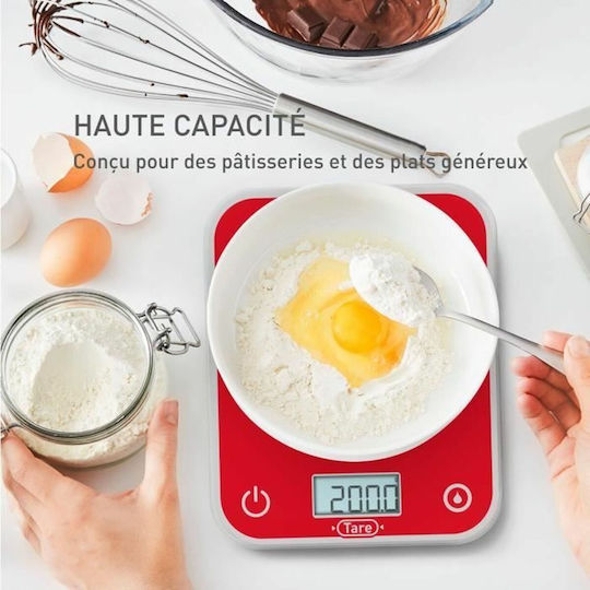 Tefal Optiss Digital Kitchen Scale Up To 5kg Red