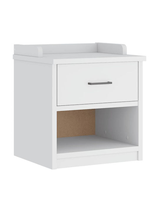 Entry Furniture with Bench White 45x40x50cm