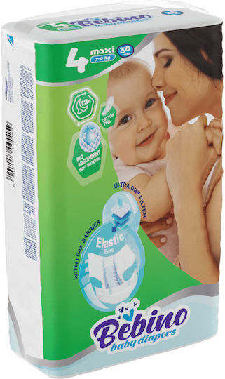 Памперси с лента Bebino № 4 за 7-18kg 114бр