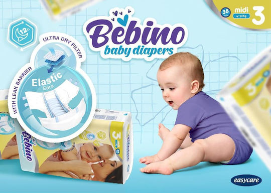 Easy Care Klebeband-Windeln Bebino Nr. 3 für 4-9kg 114cm