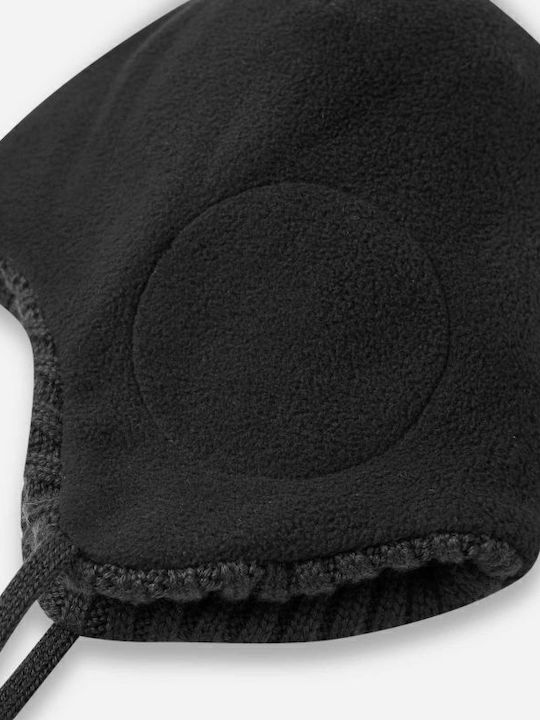 Kinder Mütze Gestrickt Schwarz