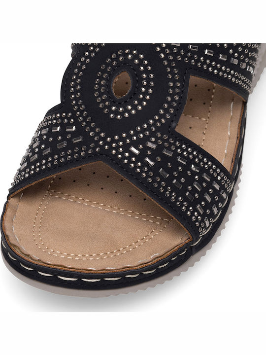 Platforme dama în Tip Pantofi Slip-On Culoare Negru