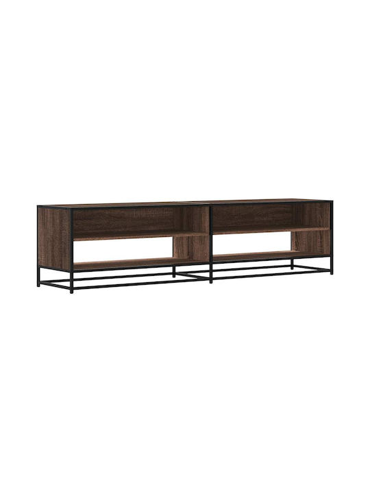 TV Stand Cabinet from Metal & Wood Brown Oak L180.5xW40xH46cm