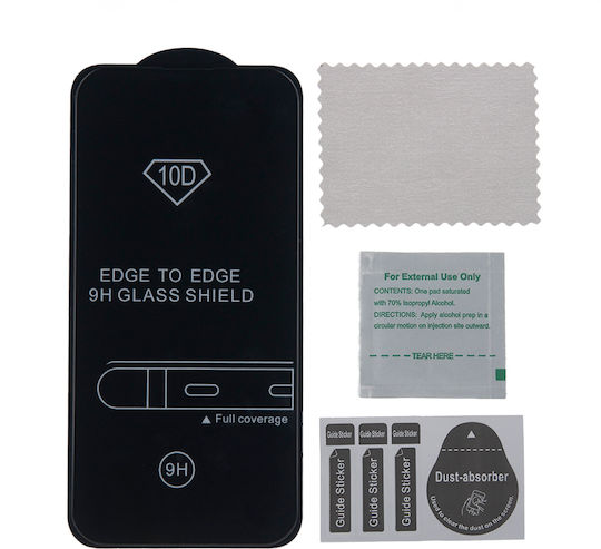 0.3mm Tempered Glass Black (Xiaomi Redmi 14C, Poco C75)