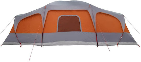 vidaXL Grey Camping Tent with Double Cloth for 9 People 670x455x230cm