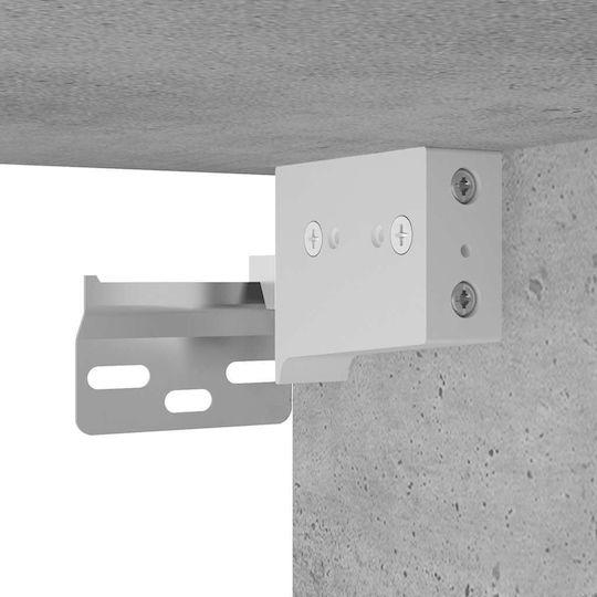 vidaXL Waschtisch mit Waschbecken & Spiegel L91xB18xH39.5cm Grey Concrete