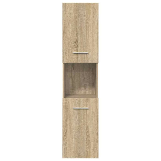 vidaXL Waschtisch mit Waschbecken, Spiegel & Säule L61xB18xH39cm Coffee
