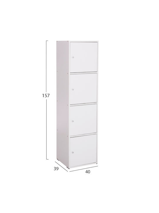 Ντουλάπι Δαπέδου Soriano Λευκό 40x41x157εκ.