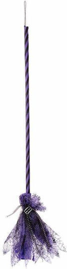 Witch Carnival Broom Orange for Halloween 1pcs