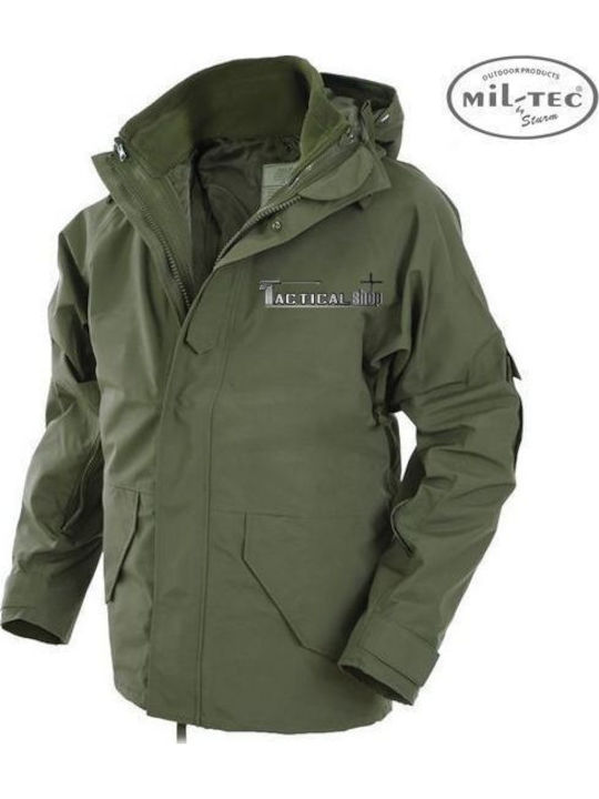 Mil-Tec Αδιάβροχο Κυνηγετικό Μπουφάν Fleece Χακί