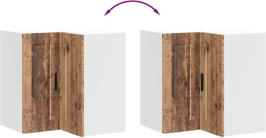 Porto Corner Cabinet Wall Coffee 57x57x60cm