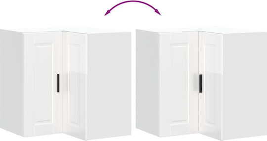 Dulap de Colț Suspendata Gloss White 57x57x60buc